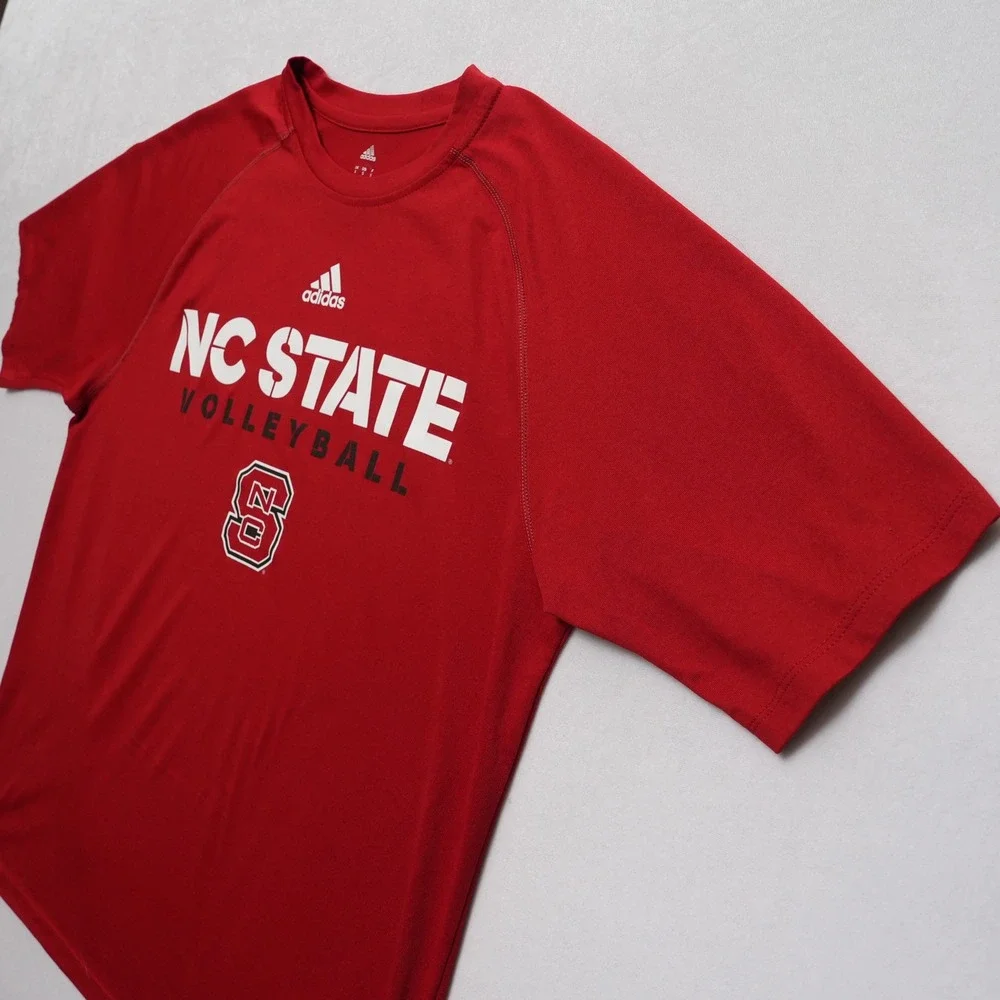 Adidas NC State Volleyball Men‎ Small Red Climalite Graphic T-Shirt NCAA